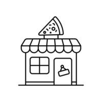 illustration de style de ligne d'icône de vecteur de livraison de nourriture. fichier eps10