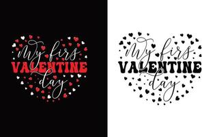 conception de t-shirt de typographie de la Saint-Valentin. vecteur