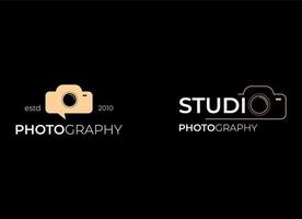 studio de photographie de modèle de logo. logo du photographe vecteur