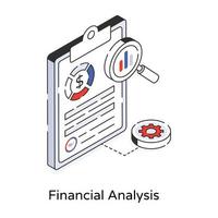 analyse financière tendance vecteur