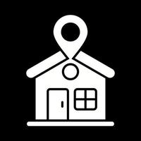 icône de vecteur de localisation de la maison