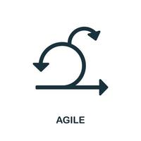 icône agile. élément simple de la collecte de renseignements commerciaux. icône agile créative pour la conception Web, les modèles, les infographies et plus encore vecteur