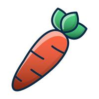 icône carotte, adaptée à un large éventail de projets créatifs numériques. vecteur