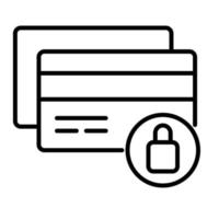 icône de protection de carte de crédit, adaptée à un large éventail de projets créatifs numériques. vecteur