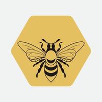 icône de conception d'illustrations de logo d'abeille vecteur