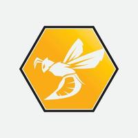 icône de conception d'illustrations de logo d'abeille vecteur