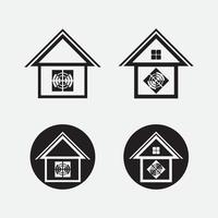 conception d'illustrations vectorielles logo maison intelligente vecteur