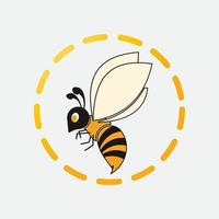 icône de conception d'illustrations de logo d'abeille vecteur