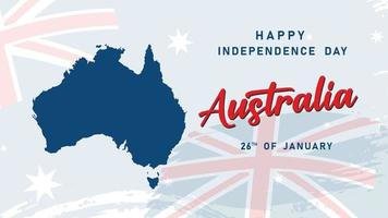 bonne fête de l'australie - affiche de la fête de l'indépendance. 26 janvier. célébration de la journée australienne. illustration de conception de vecteur de jour commémoratif de l'australie.