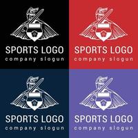 je vais concevoir un logo de sports de baseball, de basket-ball et de football vecteur