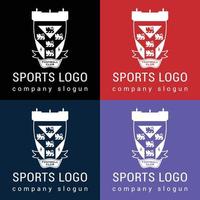 je vais concevoir le logo des sports de baseball, de basketball, de football et de hockey vecteur