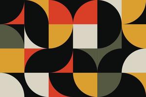 conception d'illustration carrelée colorée abstraite pour la couverture, l'affiche. motif harmonieux décoratif tendance avec entrelacs en demi-cercle vecteur