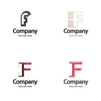 lettre f grand logo pack design création de logos modernes créatifs pour votre entreprise vecteur