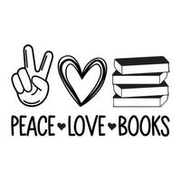 paix amour et livres vecteur sublimation pour tshirt autocollant tasse oreiller