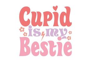 Cupidon est mon meilleur ami, citation drôle de la Saint-Valentin vecteur
