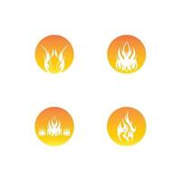 icône de flamme de feu et illustration vectorielle de symbole vecteur