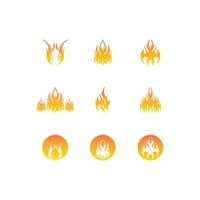 icône de flamme de feu et illustration vectorielle de symbole vecteur