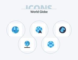 pack d'icônes plat globe 5 conception d'icônes. . globe. globe. global. voyage vecteur