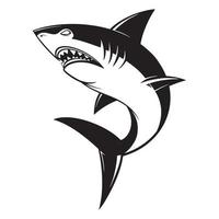 icône du logo de requin sur le vecteur de fond blanc