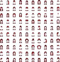 ensemble d'avatars de personnes. collection de personnages différents hommes et femmes. illustration vectorielle isolée. vecteur