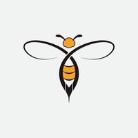 icône de conception d'illustrations de logo d'abeille vecteur