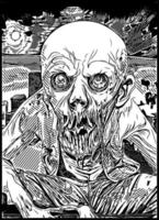 illustration vectorielle de dessin animé zombie vecteur