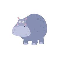 mignon heureux adorable hippopotame vecteur