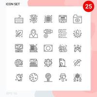 concept de 25 lignes pour les sites Web dossier mobile et applications grand frère économie publicité web panneau d'affichage éléments de conception vectoriels modifiables vecteur