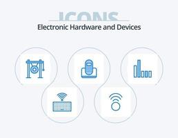 appareils bleu icône pack 5 conception d'icônes. téléphone fixe. téléphone fixe. instrument. appareil. la communication vecteur