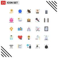 25 icônes créatives signes et symboles modernes d'éléments de conception vectoriels modifiables de jeu de localisation de rugby à distance vecteur