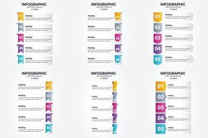 cet ensemble d'infographies vectorielles est idéal pour la publicité de votre entreprise dans des brochures. dépliants. et revues. vecteur