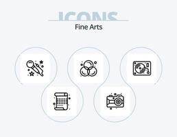 pack d'icônes de ligne de beaux-arts 5 conception d'icônes. de l'art. arts. écrivez. de l'art. Peinture vecteur
