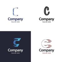 lettre c grand logo pack design création de logos modernes créatifs pour votre entreprise vecteur