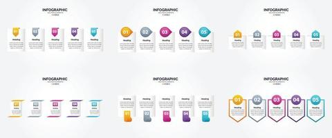 cet ensemble d'infographies vectorielles est idéal pour la publicité de votre entreprise dans des brochures. dépliants. et revues. vecteur