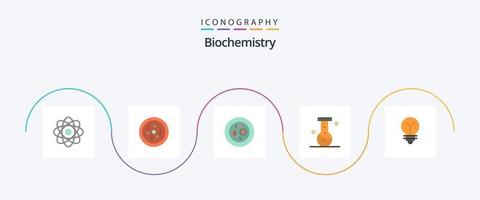 pack d'icônes biochimie plat 5, y compris laboratoire. laboratoire. biochimie. laboratoire. laboratoire vecteur