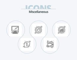 pack d'icônes de ligne divers 5 conception d'icônes. de l'argent. domicile. e-mail ouvert. e-mail vecteur