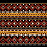 motif traditionnel géométrique ethnique oriental harmonieux pour le fond, tapis, papier peint, vêtements, emballage, batik, tissu, image vectorielle, illustration, style de broderie. vecteur