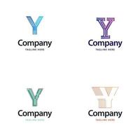 lettre y grand logo pack design création de logos modernes créatifs pour votre entreprise vecteur