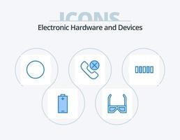 appareils bleu icône pack 5 conception d'icônes. lien. téléphone fixe. Regardez. portable. appel vecteur