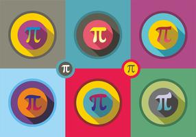 Pi symbole vecteur icônes