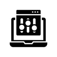 panneau d'administration vecteur icône conception développement glyphe fichier eps 10