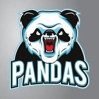 logo de mascotte de panda vecteur
