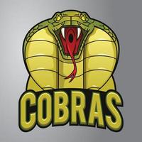 logo mascotte tête de cobra vecteur