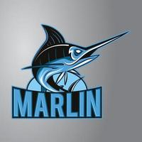 logo mascotte marlin vecteur