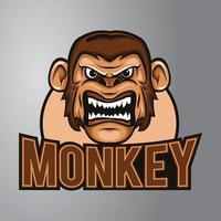 logo de mascotte de singe vecteur