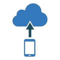 nuage, icône de l'informatique en nuage vecteur