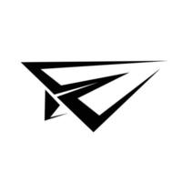 logo avion en papier vecteur