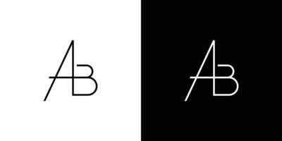création de logo ab initiales moderne et élégante 2 vecteur