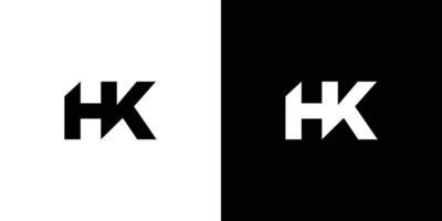 création de logo moderne et forte lettre hk initiales vecteur