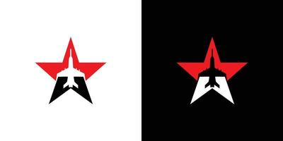 design de logo jet star puissant et moderne vecteur